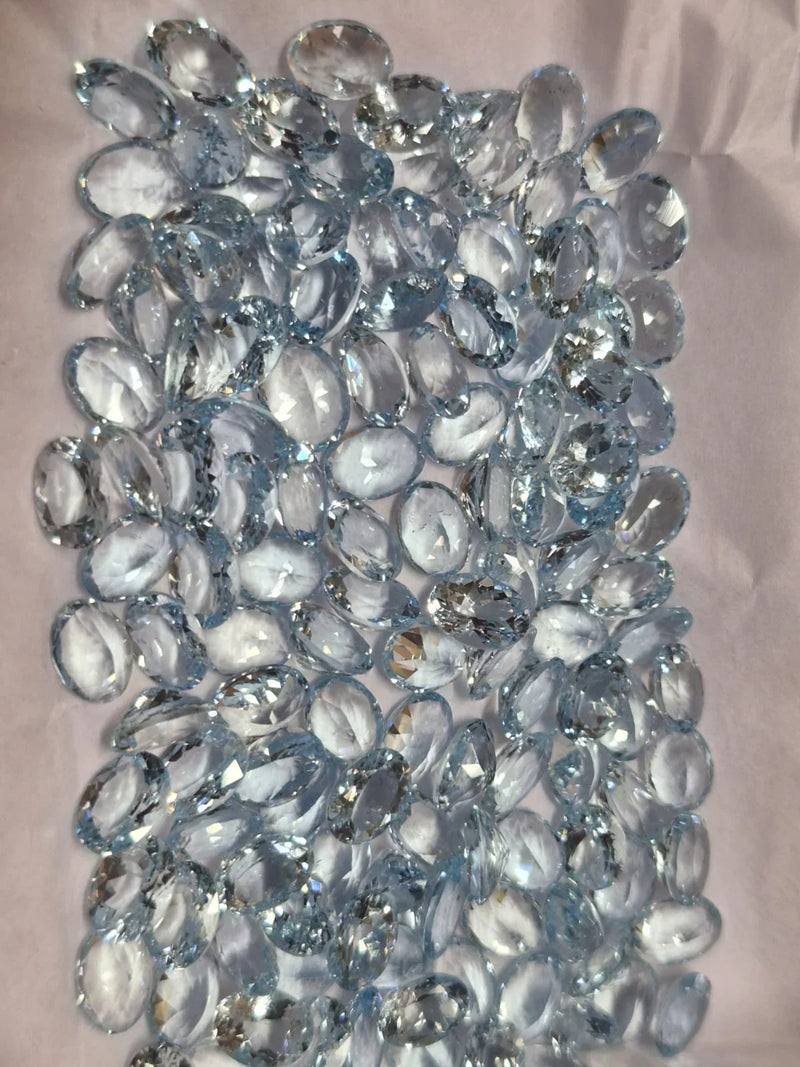 Natural Aquamarine Lot (5x7 mm) Oval Cut - #AQ1