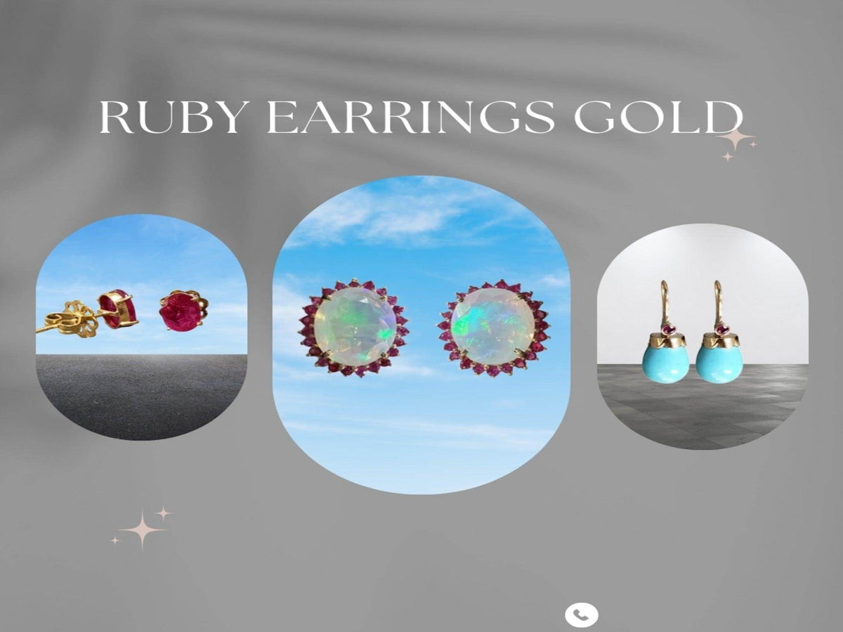 Gold Meets Passion: The Perfect Blend of Ruby Earrings - K Jewelry Accessories