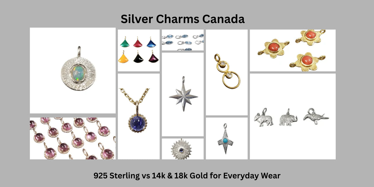 Silver Charms Canada: 925 Sterling vs 14k & 18k Gold for Everyday Wear - K Jewelry Accessories