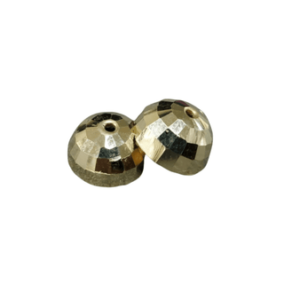 10 MM 18k Gold Beads Half Round Shape Caps - K Jewelry Accessories