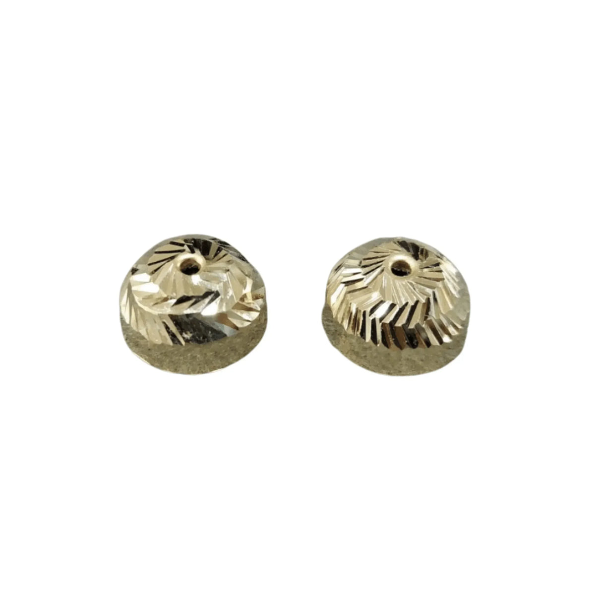 10 MM 18k Gold Half Round designer bead cap 18k gold - K Jewelry Accessories
