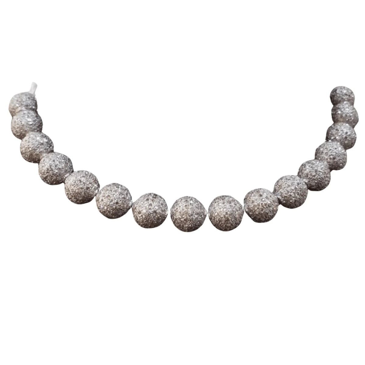 10 mm 925 Sterling Silver Beads Round Diamond Shape - K Jewelry Accessories