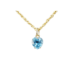 14k Gold Swiss Blue Topaz Pendant - K Jewelry Accessories