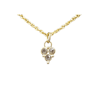 18k Gold Rose Cut Brown Diamond Pendant - K Jewelry Accessories