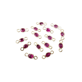 18k Gold Ruby Connector Charm Dainty - K Jewelry Accessories