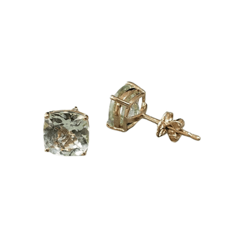 14K Gold Aquamarine Birthstone Month Stud Earrings - K Jewelry Accessories