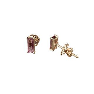 14k Gold Tourmaline Stud Earrings For Women - K Jewelry Accessories