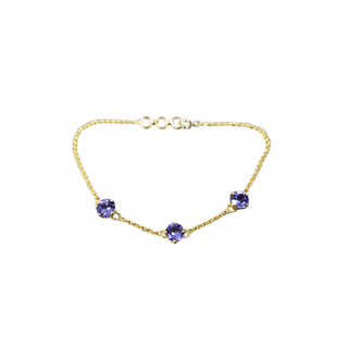 14k Gold Tanzanite Dainty Bracelet Blue - K Jewelry Accessories