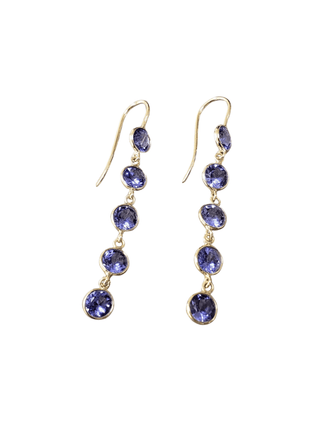 Blue Tanzanite 14k Gold Wedding Earrings - K Jewelry Accessories