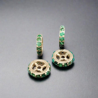 7 mm 14k Gold Emerald Spacer Rondelle Bead - K Jewelry Accessories