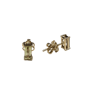 14k Gold Green Tourmaline Earrings Studs - K Jewelry Accessories