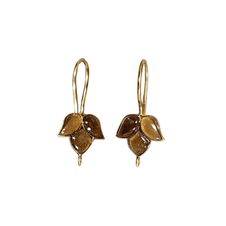 14k Gold Natural Hessonite Garnet Earrings - K Jewelry Accessories