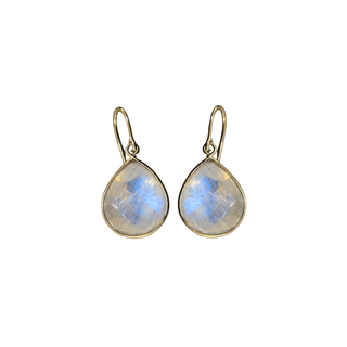 14k Gold Rainbow Moonstone Earrings - K Jewelry Accessories