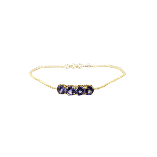 14k Gold Tanzanite Bracelet Round Shaped - K Jewelry Accessories