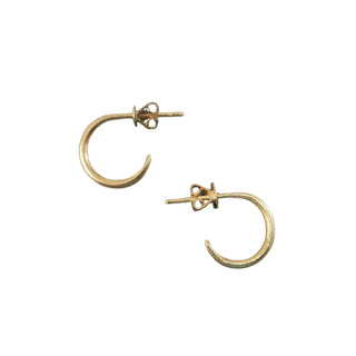 14k Gold Dainty Semi Hoop Earrings - K Jewelry Accessories