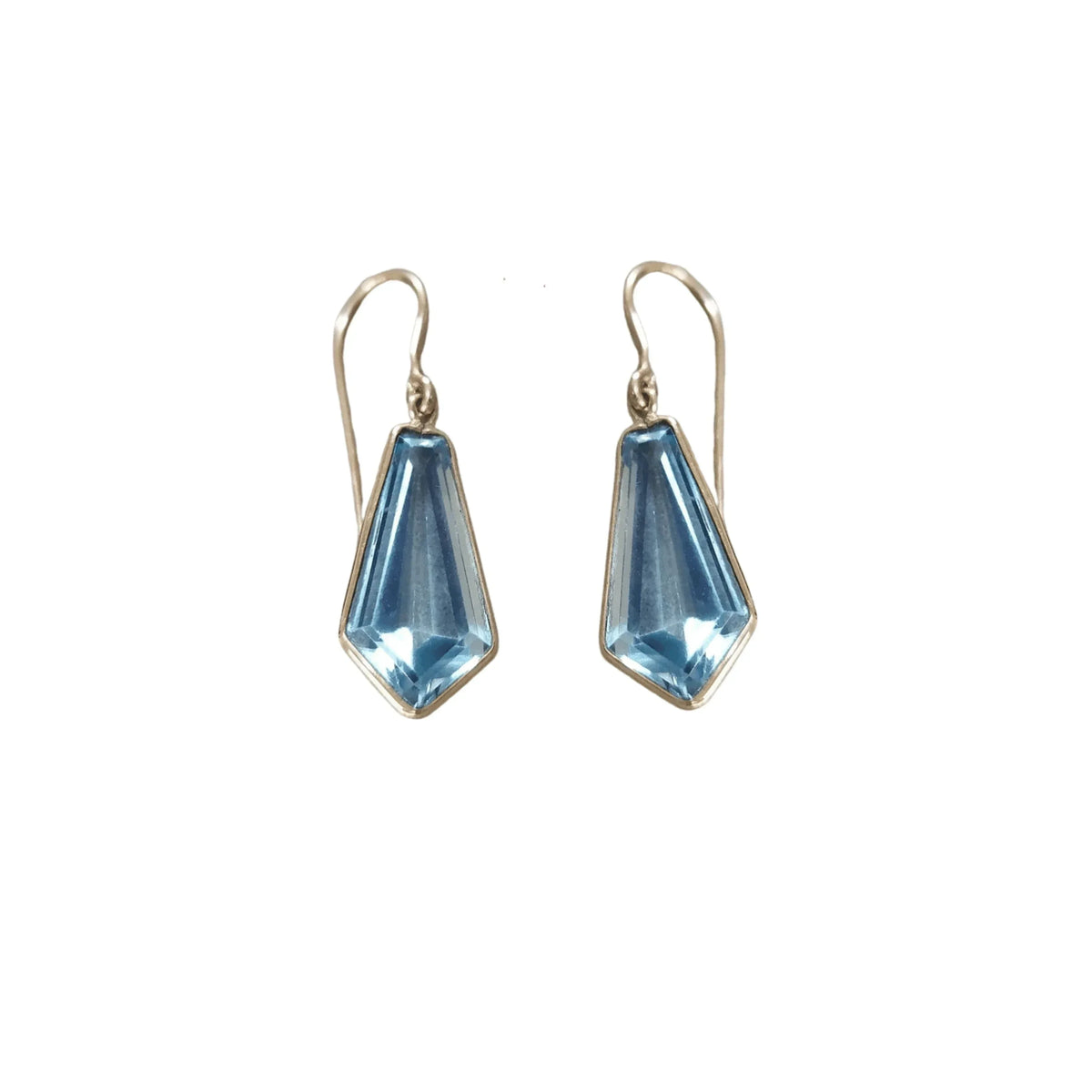 Beautiful 14k Gold Topaz Earrings Sky Blue - K Jewelry Accessories