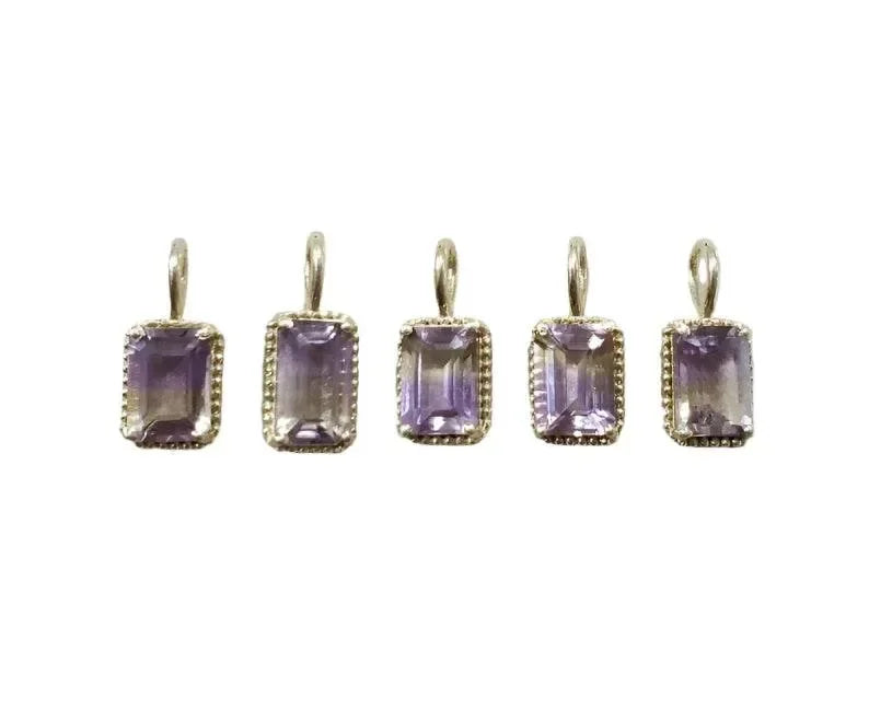 14k Ametrine Charm Gold 7x5 mm Octagon - K Jewelry Accessories