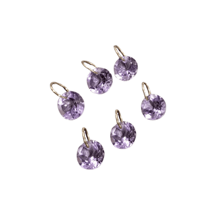 14k Gold Amethyst Drilled Charm - K Jewelry Accessories