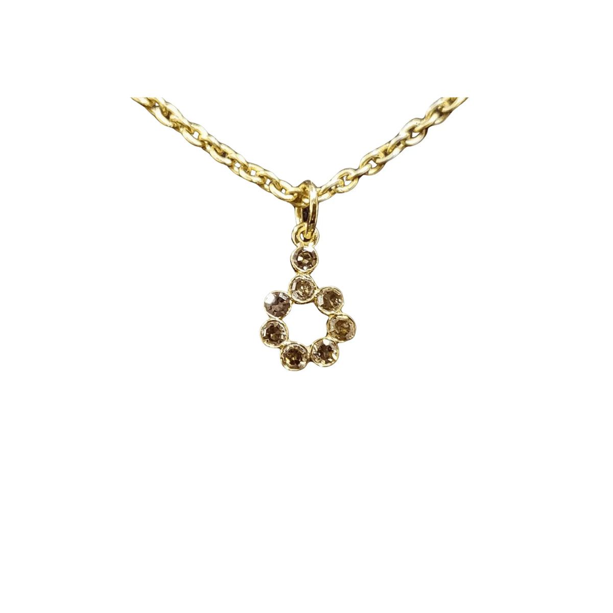 14k Gold Brown Diamond Pendant Necklace - K Jewelry Accessories
