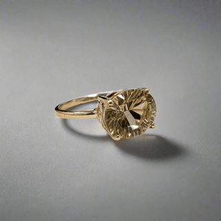 14k Gold Champagne Quartz Ring - K Jewelry Accessories