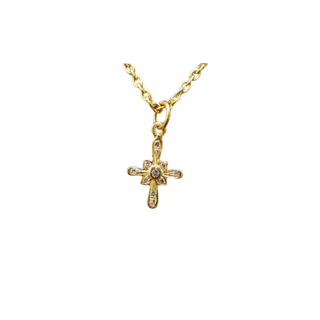 14k Gold Cross Diamond Pendant - K Jewelry Accessories