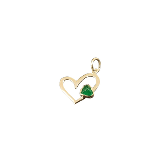 Zambian Emerald Heart 14k Gold Pendant - K Jewelry Accessories