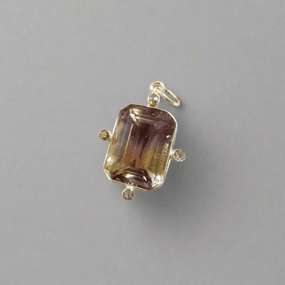 Natural Diamond and Ametrine Pendant Gold 14k - K Jewelry Accessories