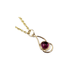 14k Gold Pink Tourmaline Pendant - K Jewelry Accessories