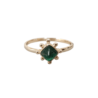14k Gold Sugar Loaf Emerald Ring - K Jewelry Accessories
