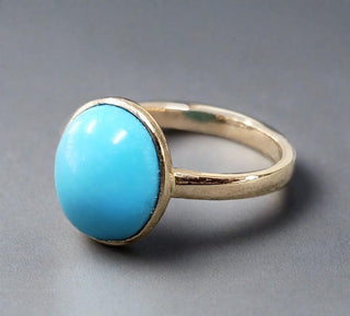 14k Gold Turquoise Ring – Ethically Sourced, Timeless Beauty - K Jewelry Accessories