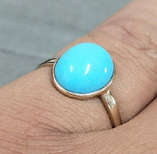 14k Gold Turquoise Ring – Ethically Sourced, Timeless Beauty - K Jewelry Accessories