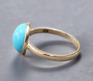 14k Gold Turquoise Ring – Ethically Sourced, Timeless Beauty - K Jewelry Accessories