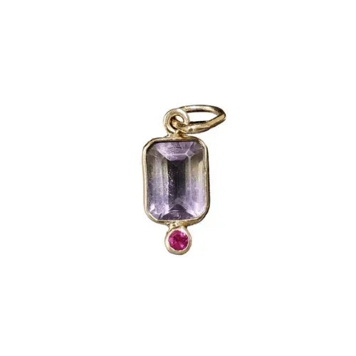 14k Octagon Ametrine Pendant Gold With Ruby - K Jewelry Accessories