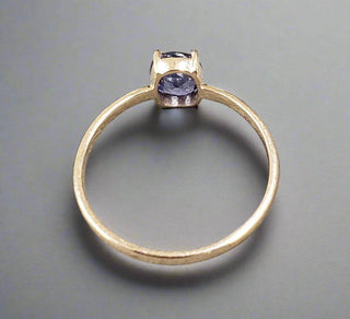 14k Gold Natural Blue Sapphire Statement Ring - K Jewelry Accessories