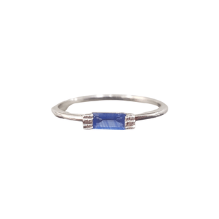 14k White Gold Blue Sapphire Ring - K Jewelry Accessories