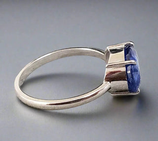 Dainty Oval 14k Kyanite Gold Ring - K Jewelry Accessories