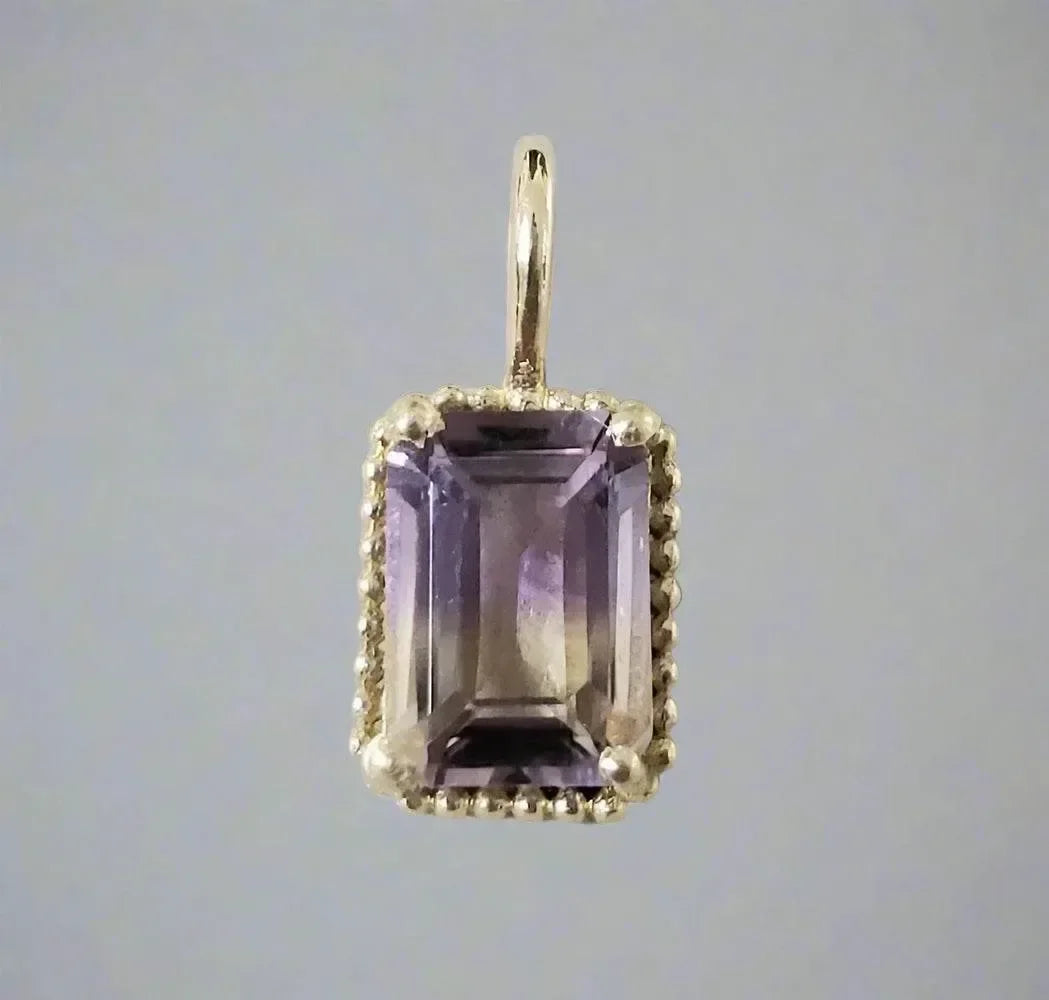 14k Ametrine Charm Gold 7x5 mm Octagon - K Jewelry Accessories