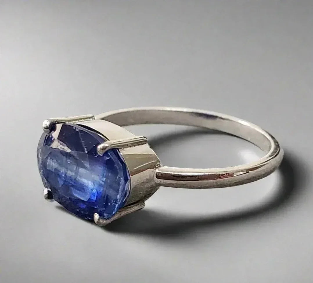Dainty Oval 14k Kyanite Gold Ring - K Jewelry Accessories