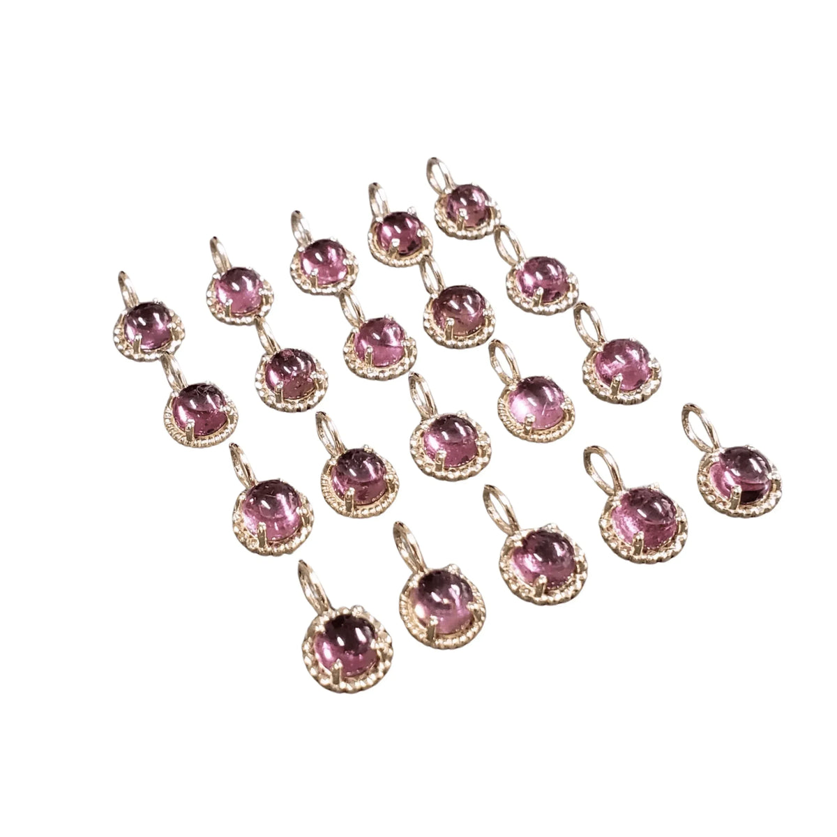 14k Gold Pink Tourmaline Charms Minimalistic - K Jewelry Accessories
