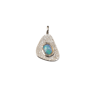 925 Silver Unshaped Ethiopian Opal Charm Pendant - K Jewelry Accessories