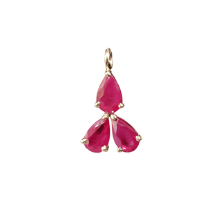 14k Gold Dainty Ruby Charm Pendant - K Jewelry Accessories