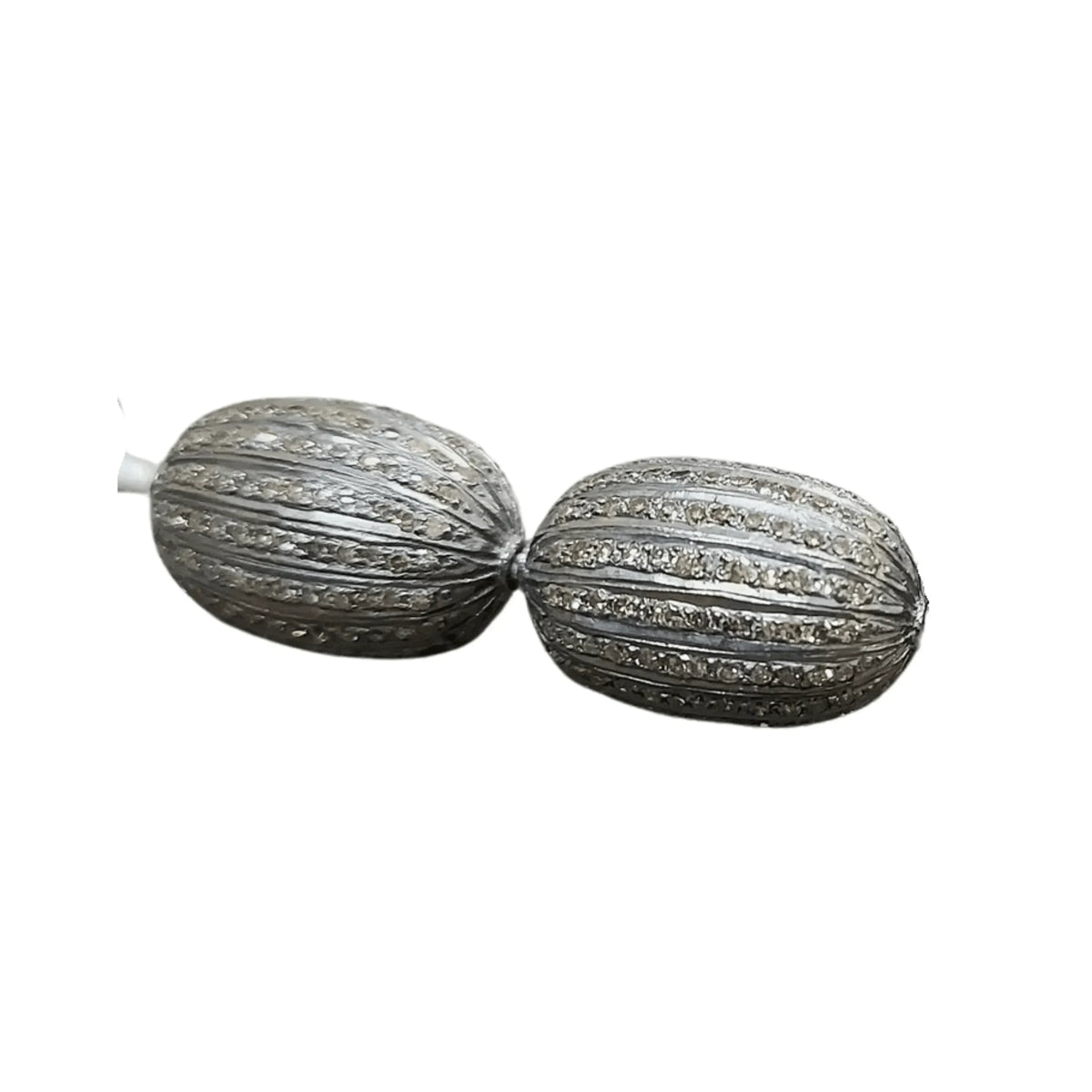 17 mm 925 diamond Beads Watermelon Shaped In Sterling silver - K Jewelry Accessories