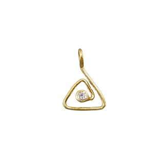 18K Gold Dainty Diamond Charm Pendant - K Jewelry Accessories