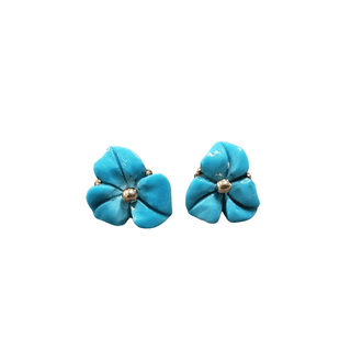 18k Gold Turquoise Earrings Arizona Studs - K Jewelry Accessories