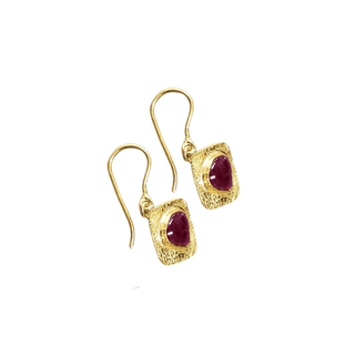 Beautiful 18k Gold Ruby Earrings - K Jewelry Accessories