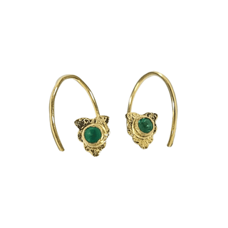 18k Gold Zambian Emerald Earrings Delicate - K Jewelry Accessories