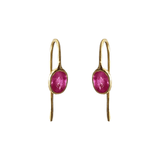 18k Gold Ruby Dainty Earrings - K Jewelry Accessories