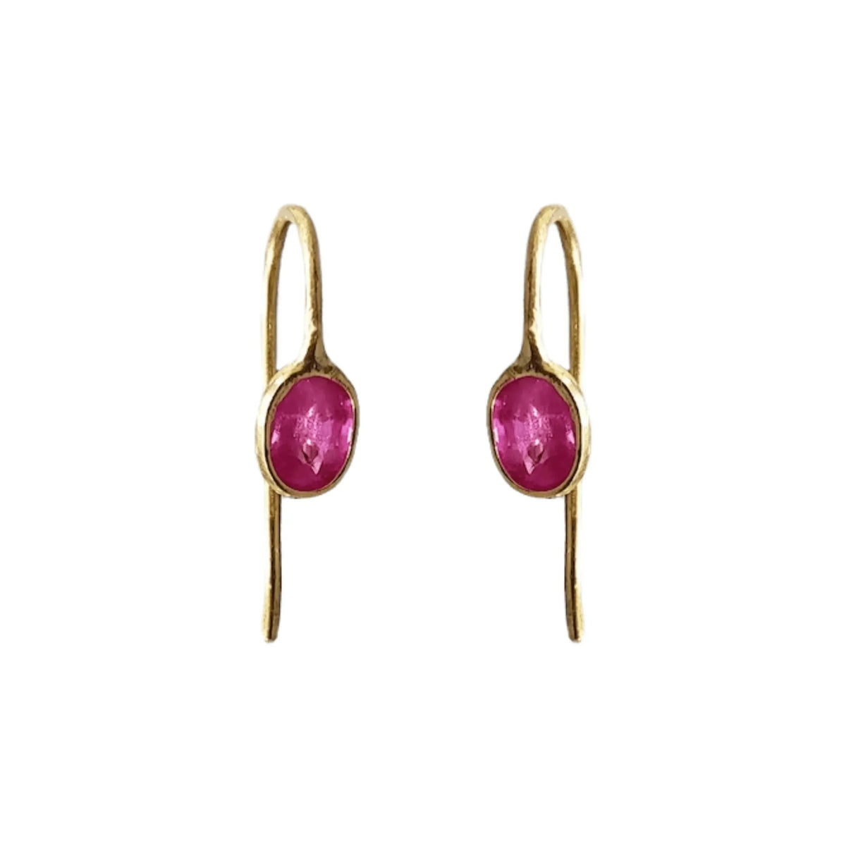 18k Gold Ruby Dainty Earrings - K Jewelry Accessories