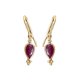 Gold 18k Gold Ruby Earrings - K Jewelry Accessories