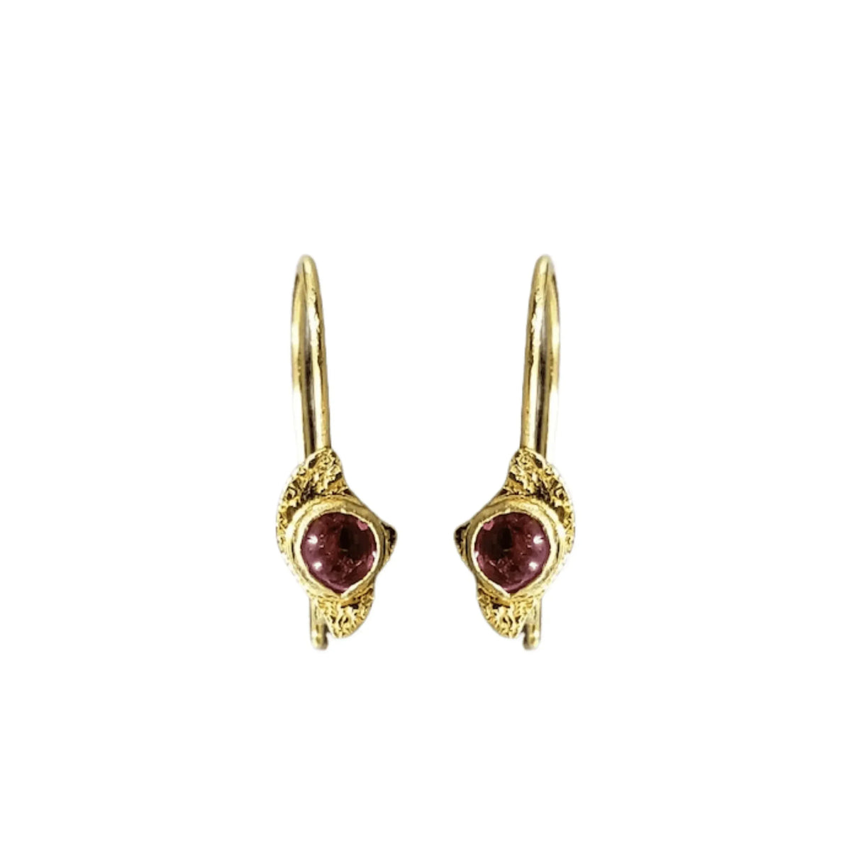 Pink Tourmaline Earrings Gold 18k - K Jewelry Accessories